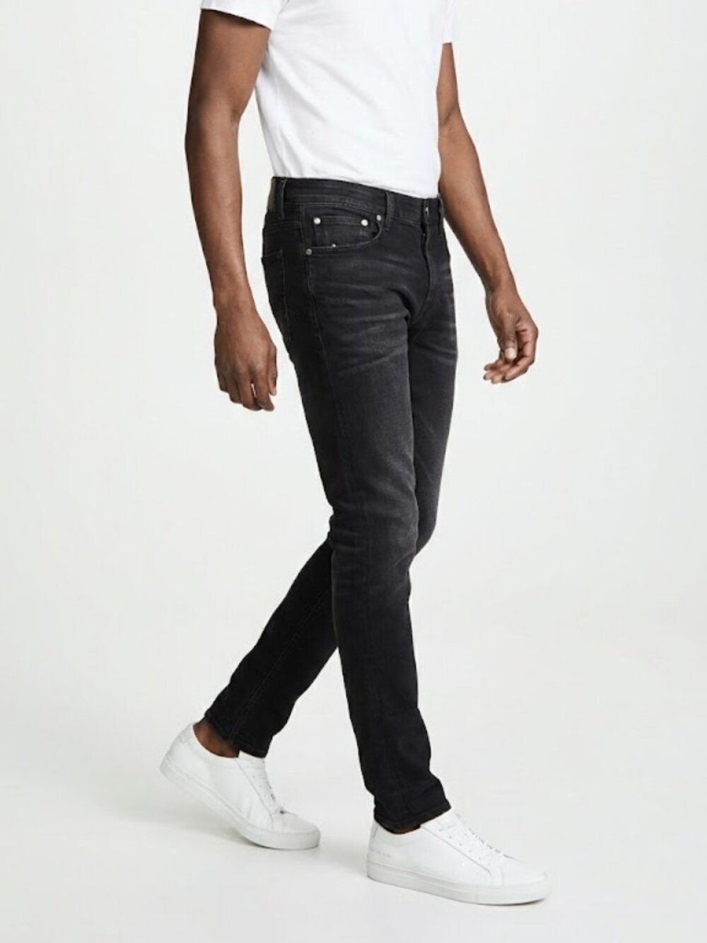 American Eagle Faded black slim-fit jeans with a classic 5-pocket design